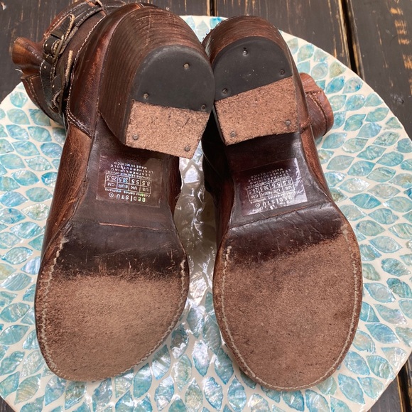 Bed Stu Ankle Boots with Double Buckle detail - Picture 14 of 14